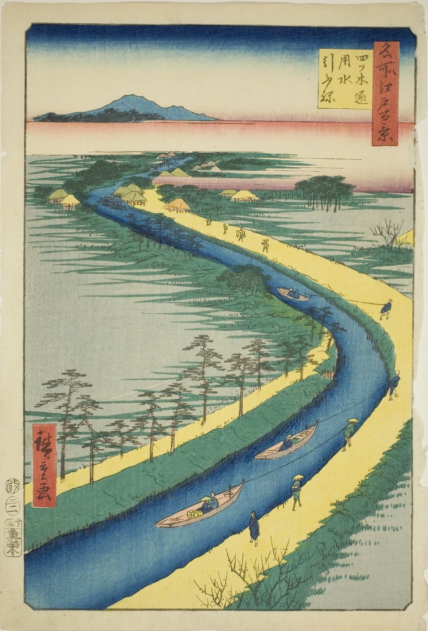 og w Boa ts Aong Te Yosui Hikifune, fra Te-seriens "One funded daddy ws of edo (meisho edo hyakkei)" av Utagawa Hiroshige