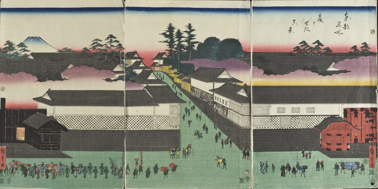 Sann utsikt over Kasumigaseki av Utagawa Hiroshige