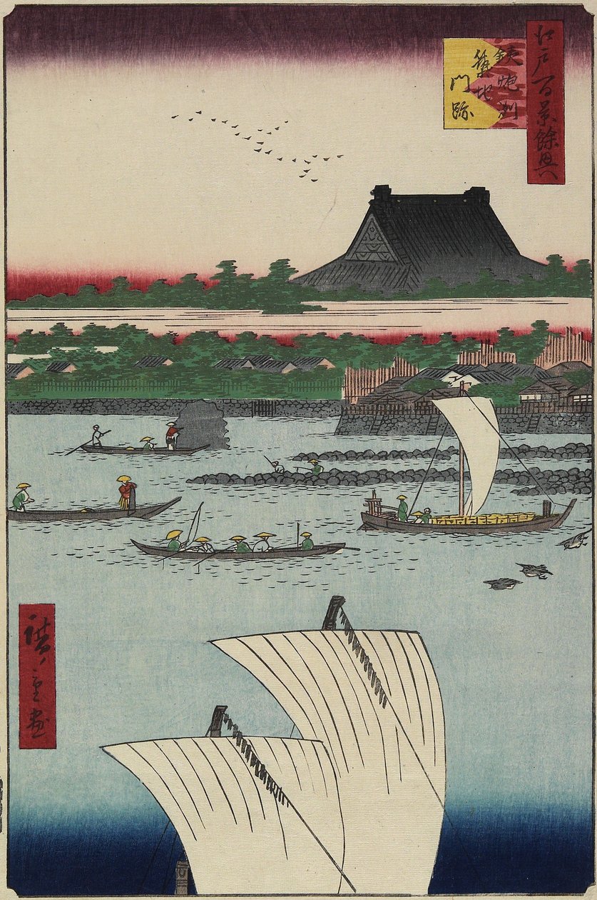 Tsukiji mp, Teppo_zu, jury 1858 av Utagawa Hiroshige