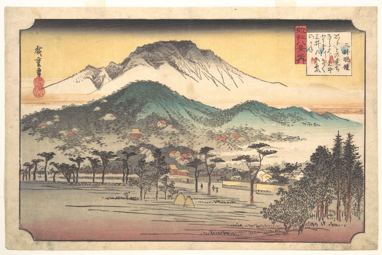 Vesperklokker ved Mii-tempelet av Utagawa Hiroshige