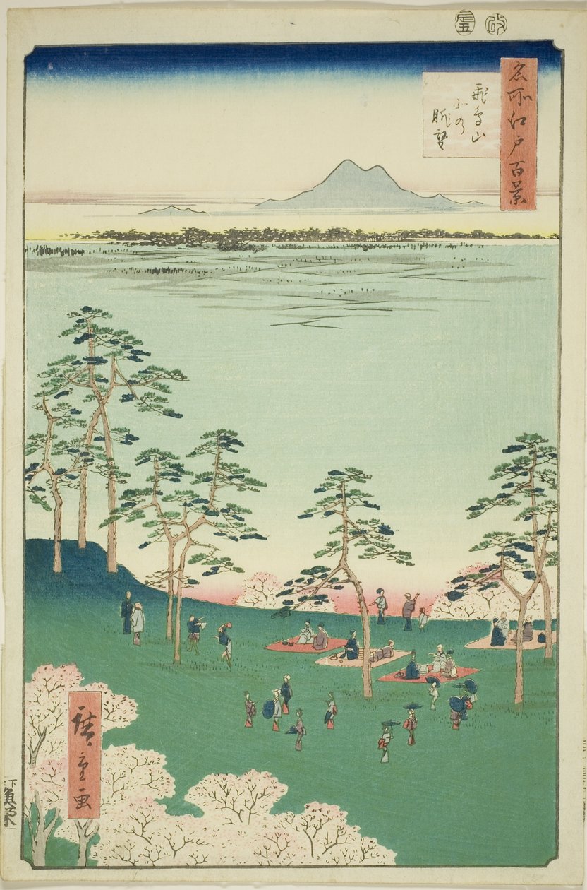View and Te rth fra Asuka Hikil (Asukayama Kita no Chobo), fra Te-serien ``Ridge dre d Fa nets Views of Edo (One Hundred Famous Views of Edo)