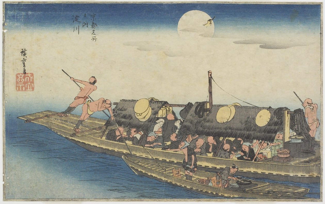 Stjerneklar ver, ca. 1834 av Utagawa Hiroshige