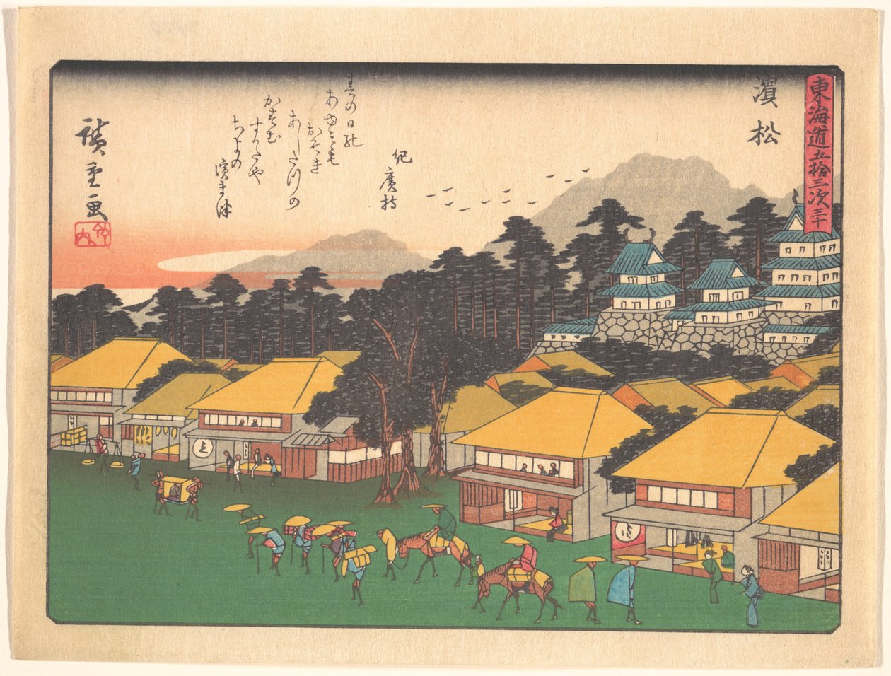 Tōkaidōs femtitre stasjoner - Hamamatsu av Utagawa Hiroshige