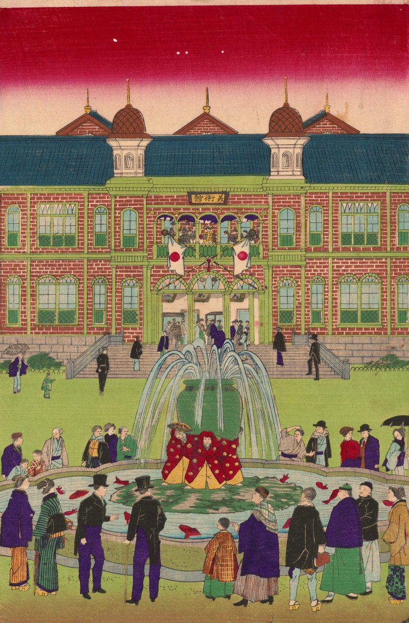Andre nasjonale industriutstilling i Ueno Park av Utagawa Hiroshige III