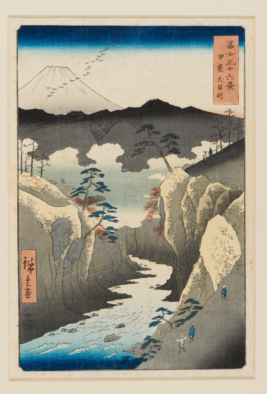 Inume Pass i Kai-provinsen, designet 1858, utgitt 1858-1859 av Utagawa Hiroshige II