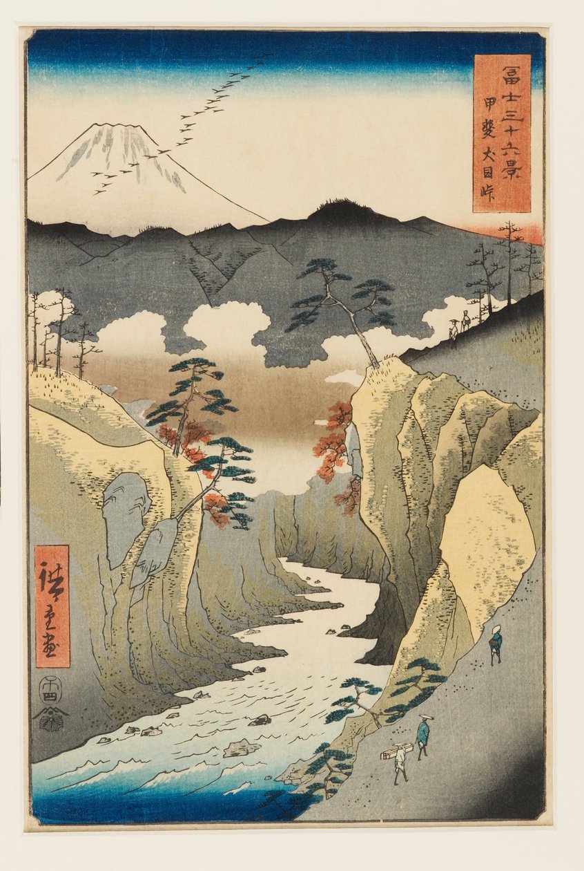 Inume Pass i Kai-provinsen av Utagawa II Hiroshige