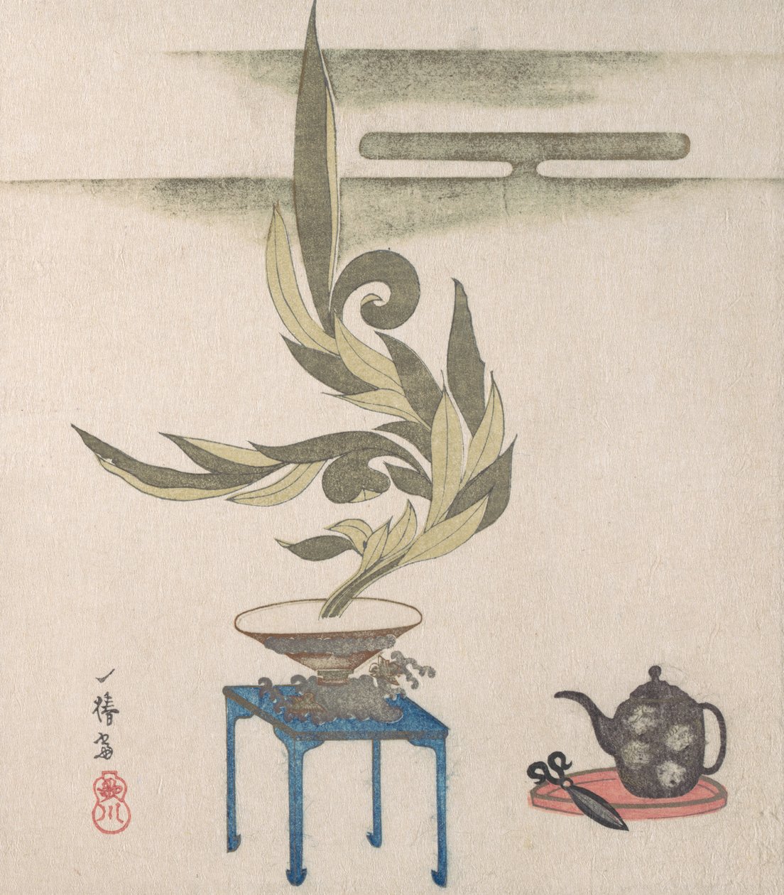Blomsterarrangement, 1800-tallet. av Utagawa Itchinsai