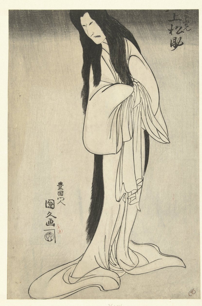 Onoe Matsusuke I som kvinnelig spøkelse av Utagawa Kunihisa