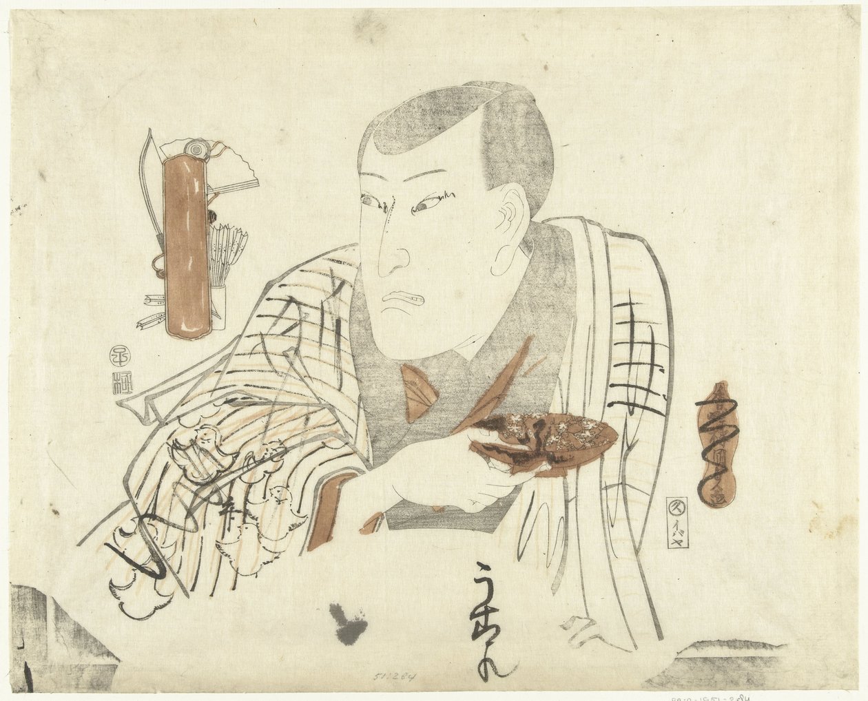 Skuespiller med rett av Utagawa Kunisada (I)