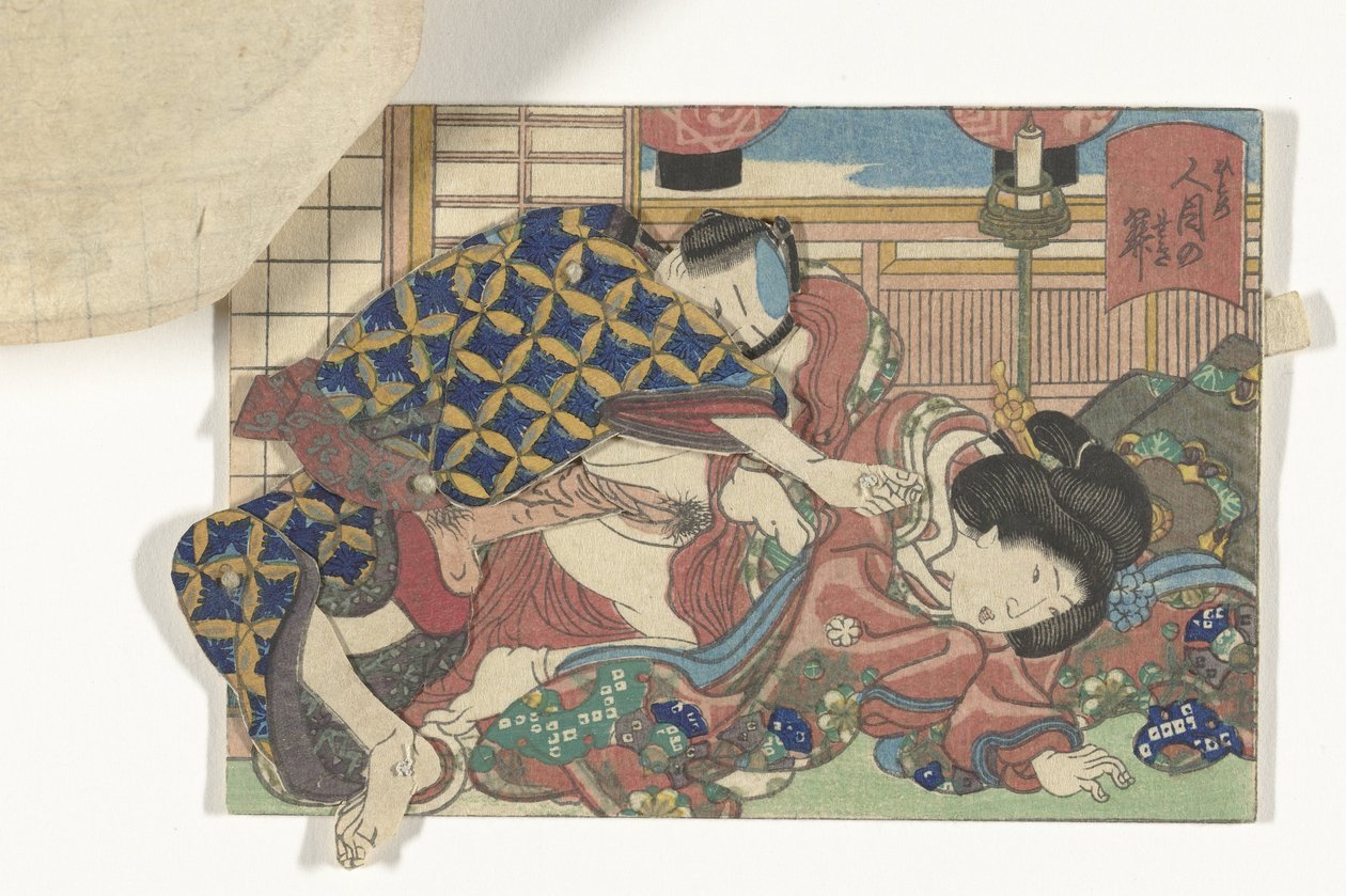 Bevegelig erotisk trykk av Utagawa Kunisada (I)