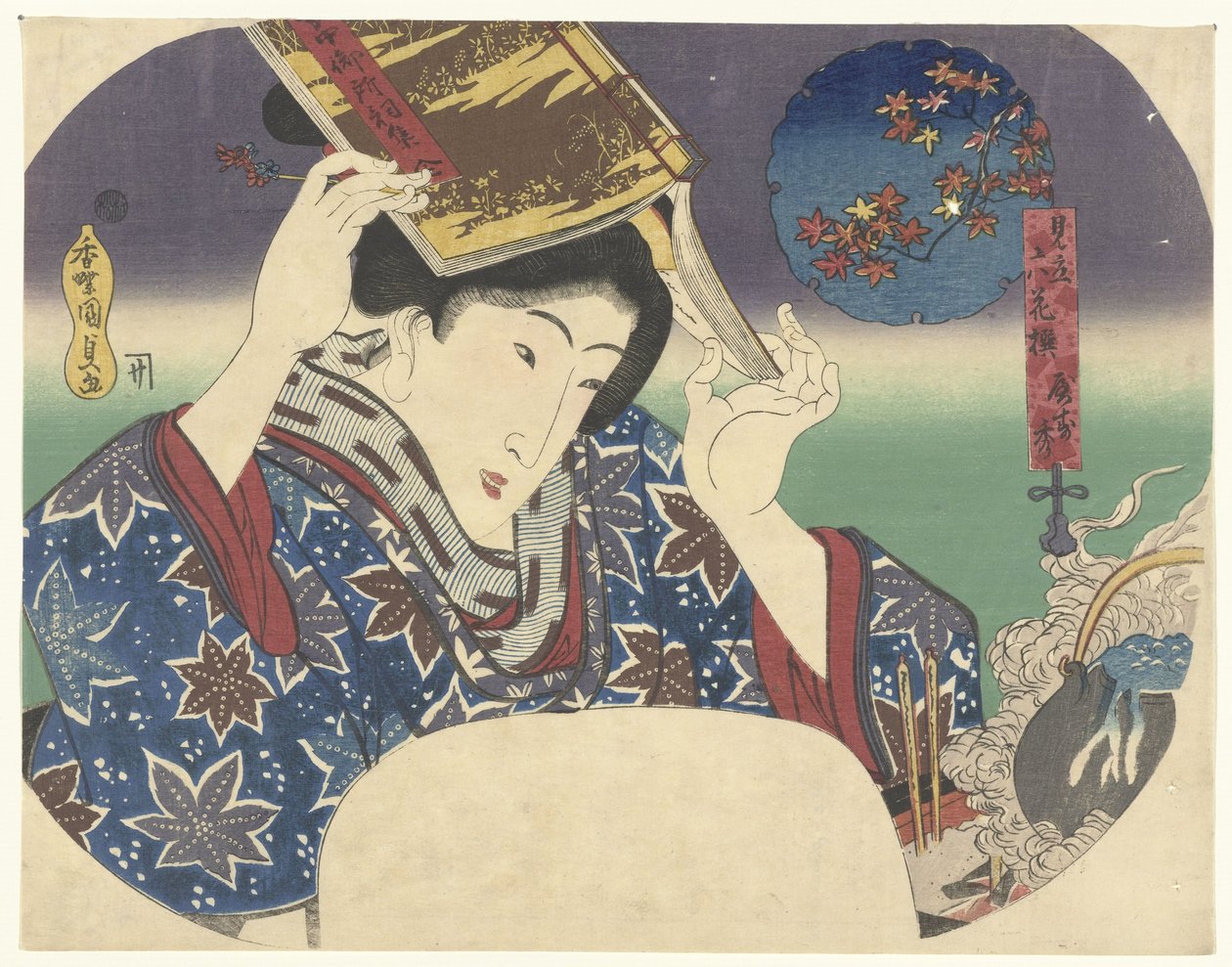 Bunya no Yasuhide Parodi på de seks dikterne (serietittel) Mitate skjørt (serietittel på objekt) av Utagawa Kunisada (I)