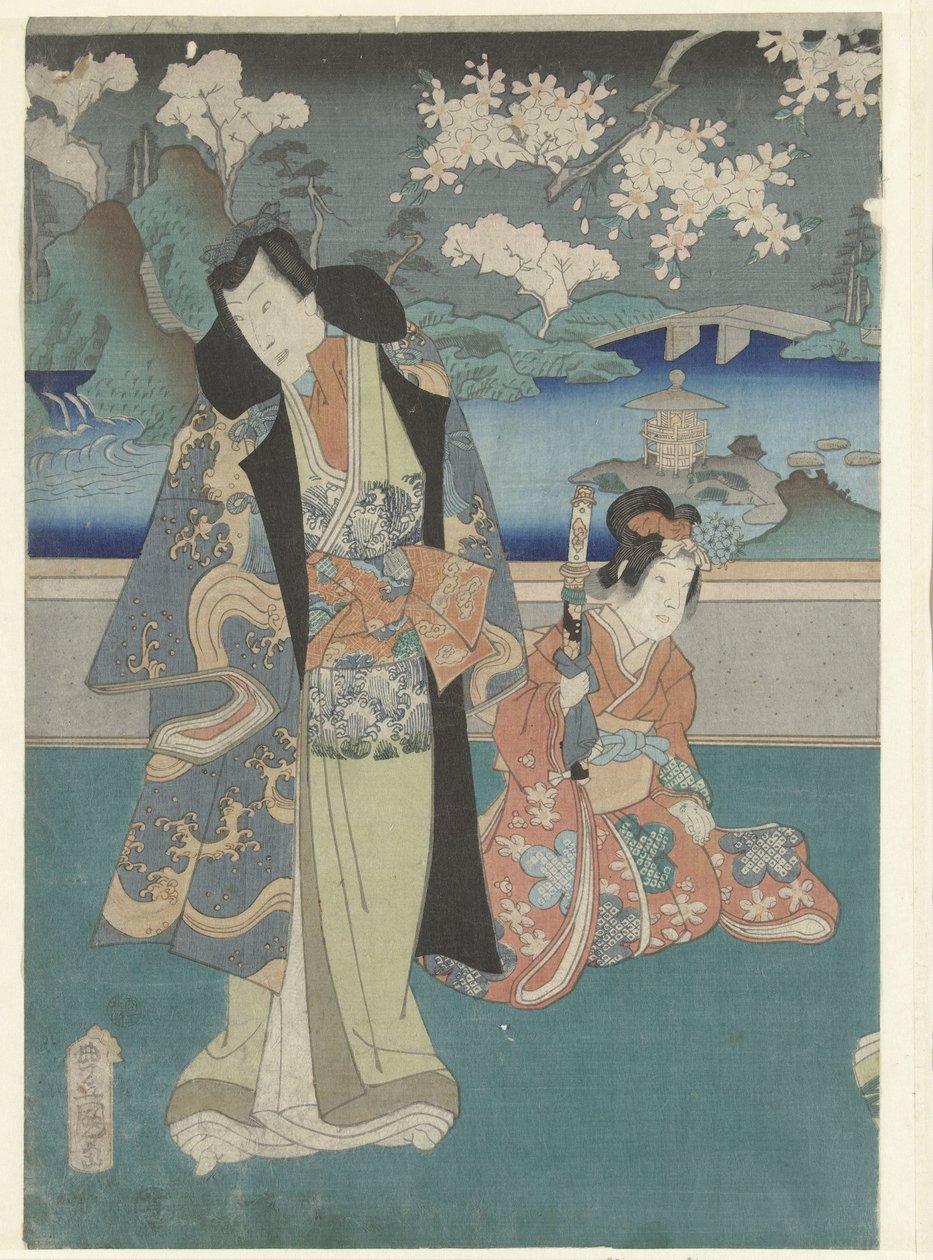 Den tredje måneden yayoic Moderne Genji-historier i løpet av de tolv månedene (serietittel) Imayo Genji junikagetsu no uchi (serietittel) av Utagawa Kunisada (I)