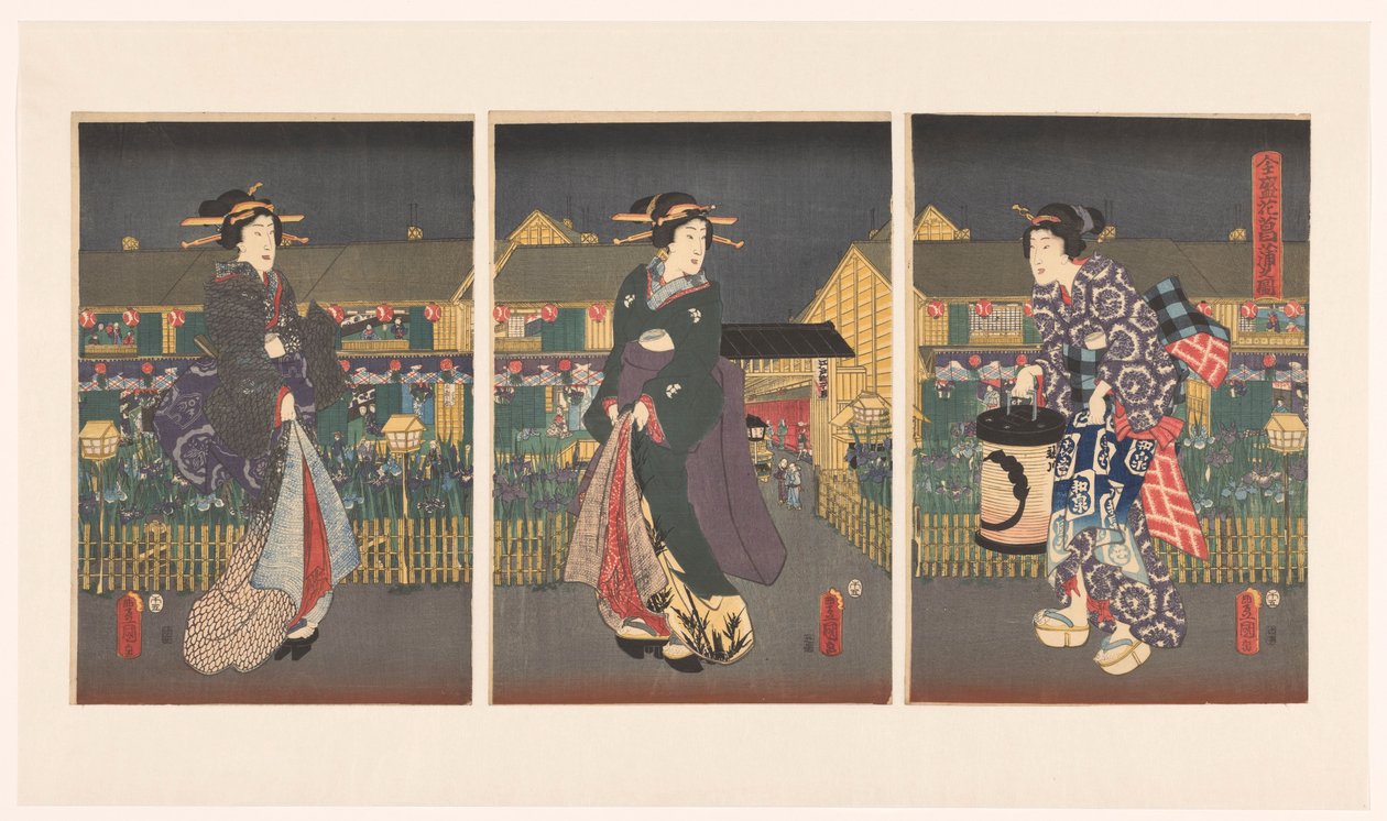 Irissen Inn Boei zensei hanashobu no zu av Utagawa Kunisada (I)