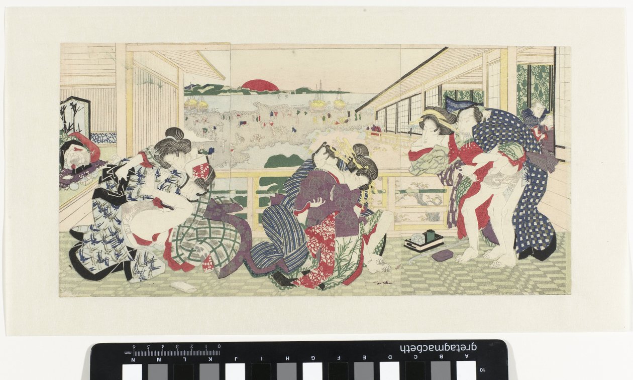 Elsker par på verandaen av Utagawa Kunisada (I)