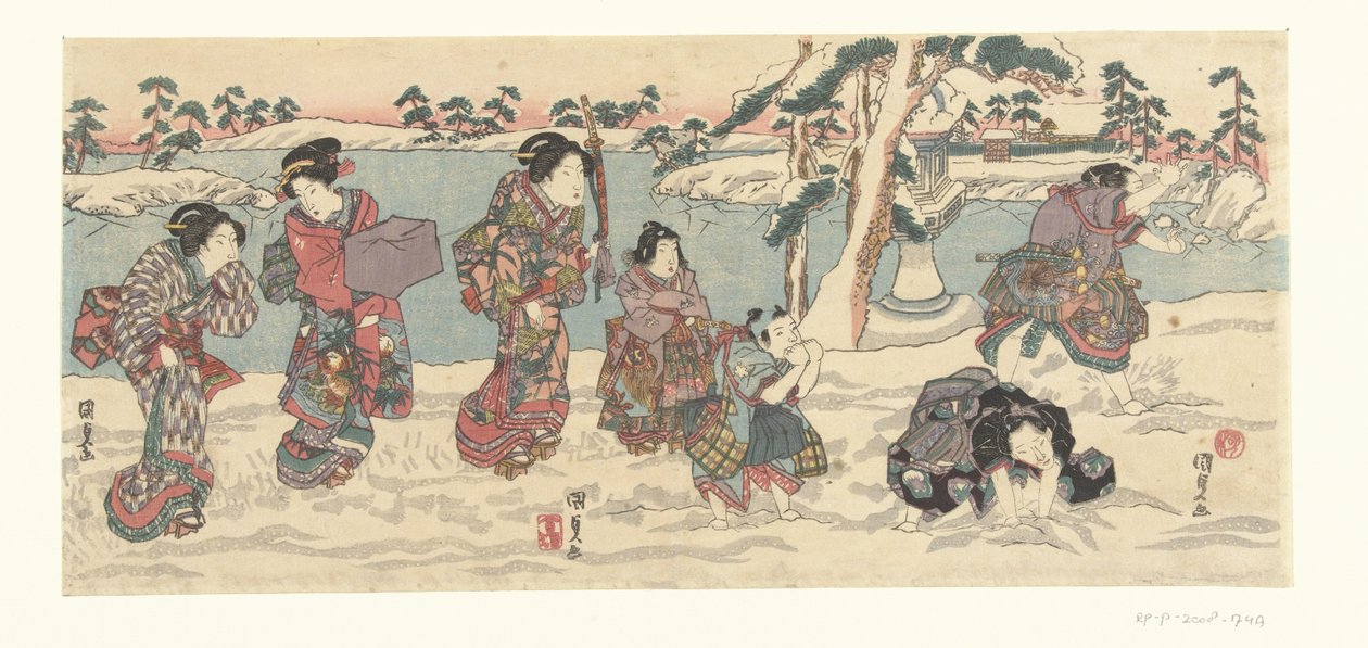 Kast snøballer av Utagawa Kunisada (I)