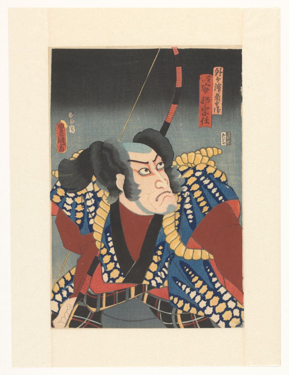 Sotogahama no Nambei med sløyfe på ryggen av Utagawa Kunisada (I)