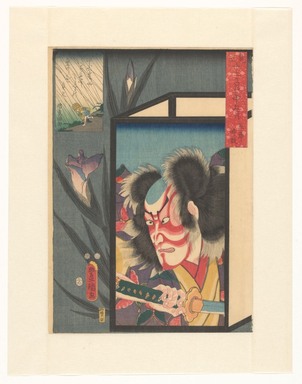 Den femte måneden, Gorô Tokimune (original tittel på objektet) Parodier på de tolv månedene (original serietittel på objekt) av Utagawa Kunisada (I)