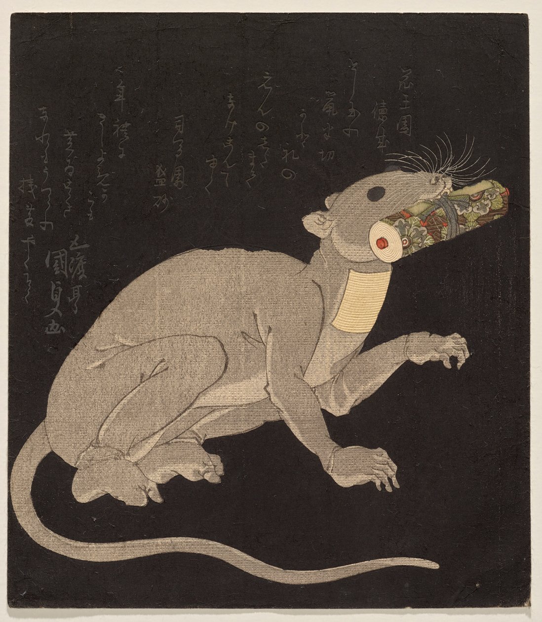 Ichikawa Danj?r? VII i et rottekostyme, med en magisk rulle av Utagawa Kunisada