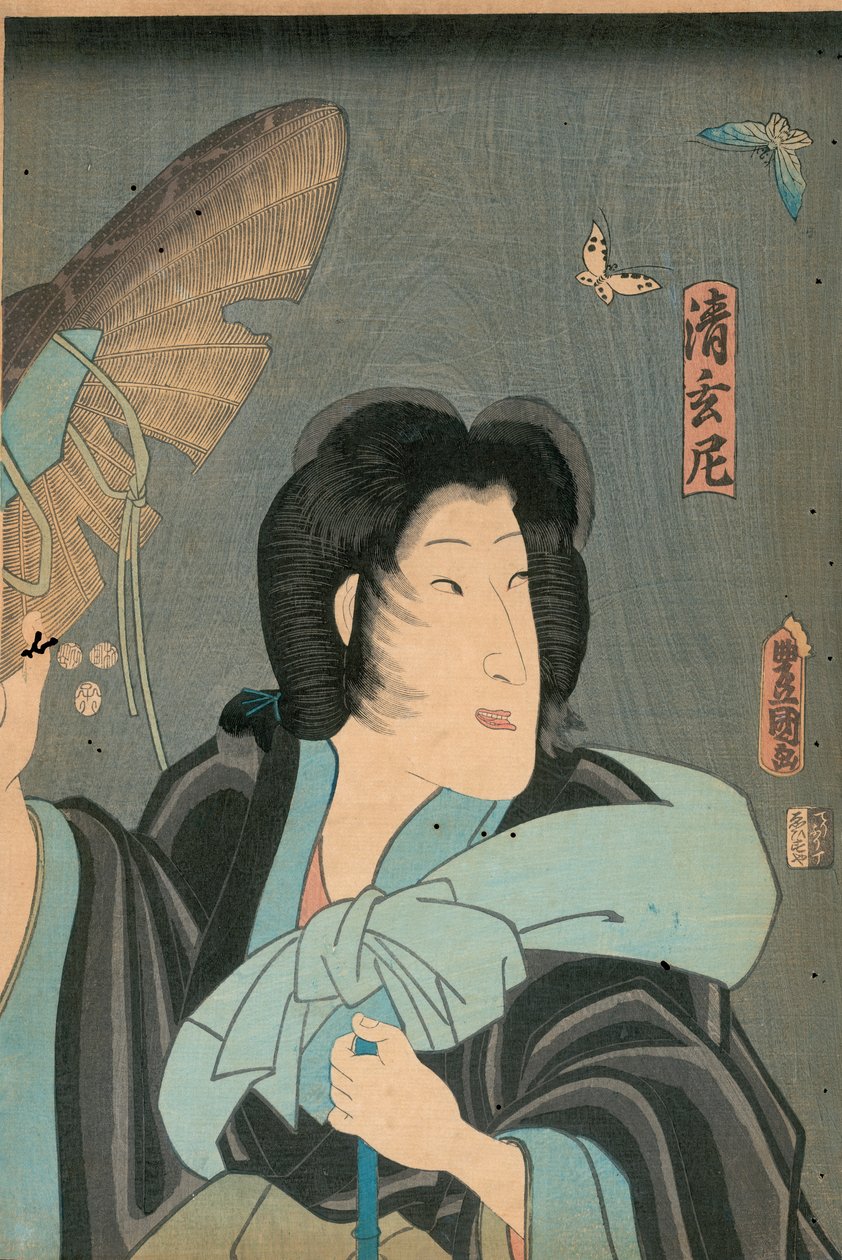 Poet og sommerfugl, utgitt av Otaya Takichi av Utagawa Kunisada