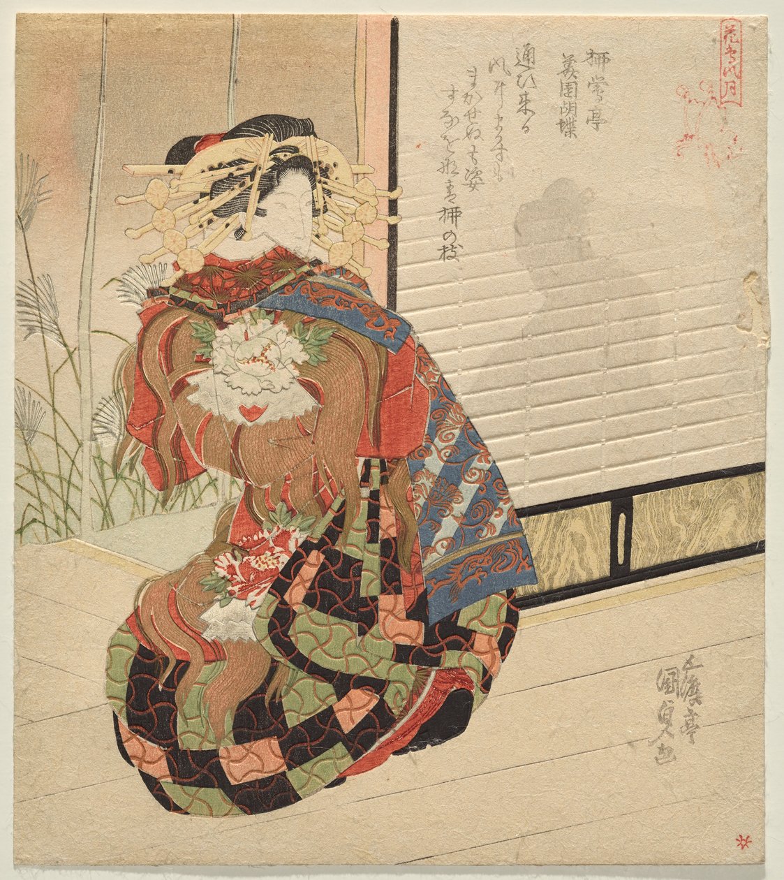 Vind, fra serien Bird and Flower, Wind and Moon av Utagawa Kunisada