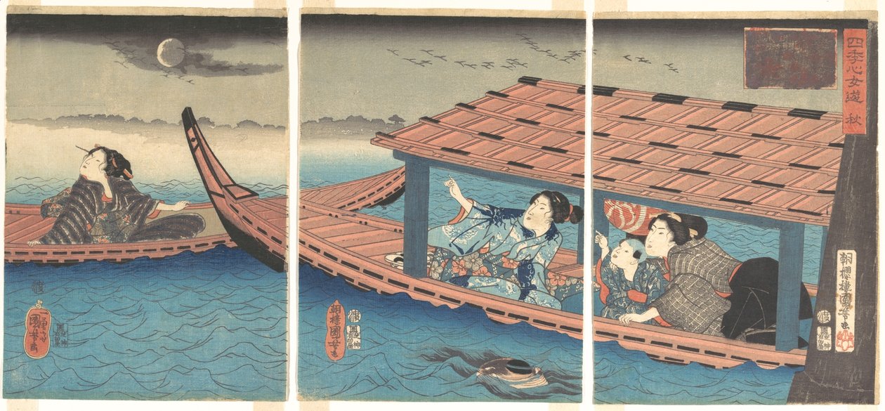 Høst, fra serien Kvinners gleder i de fire årstidene av Utagawa Kuniyoshi