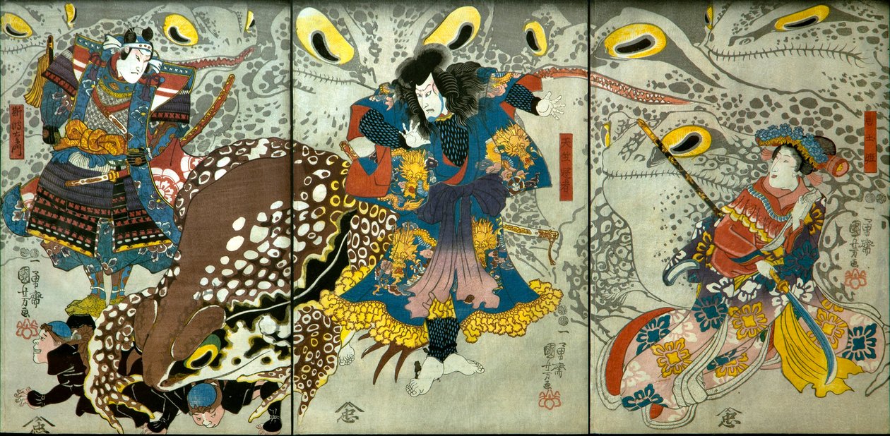 Bandō Shiuka som prinsesse Morokoshi av Utagawa Kuniyoshi