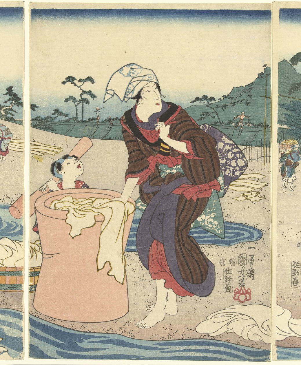 D echo suit til Mari VIE Rin pro Vinci em USA er av Utagawa Kuniyoshi