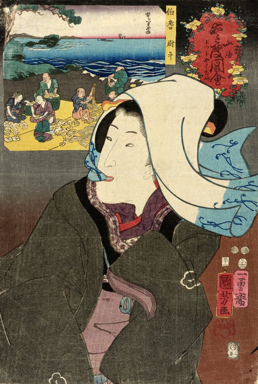 Tørket abalone fra Hōki av Utagawa Kuniyoshi