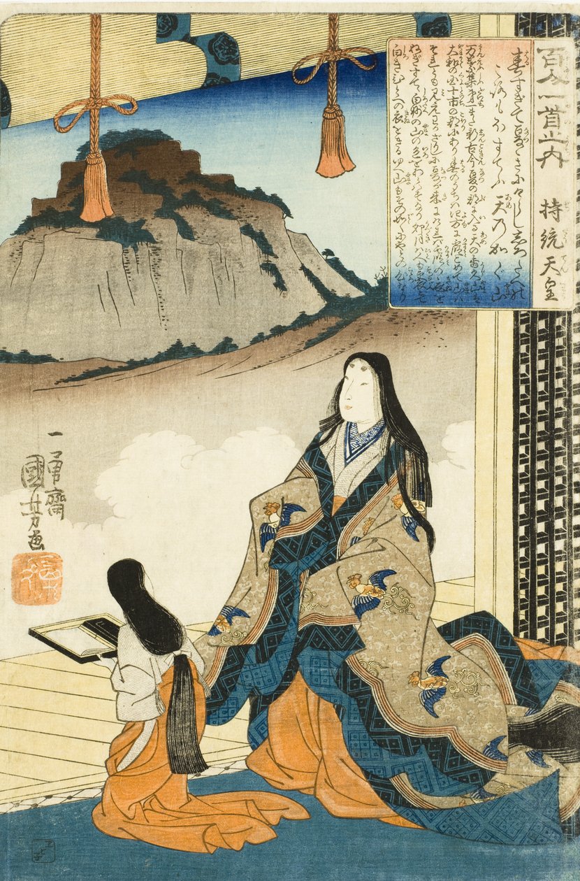 Keiserinne Jitō Tennō av Utagawa Kuniyoshi