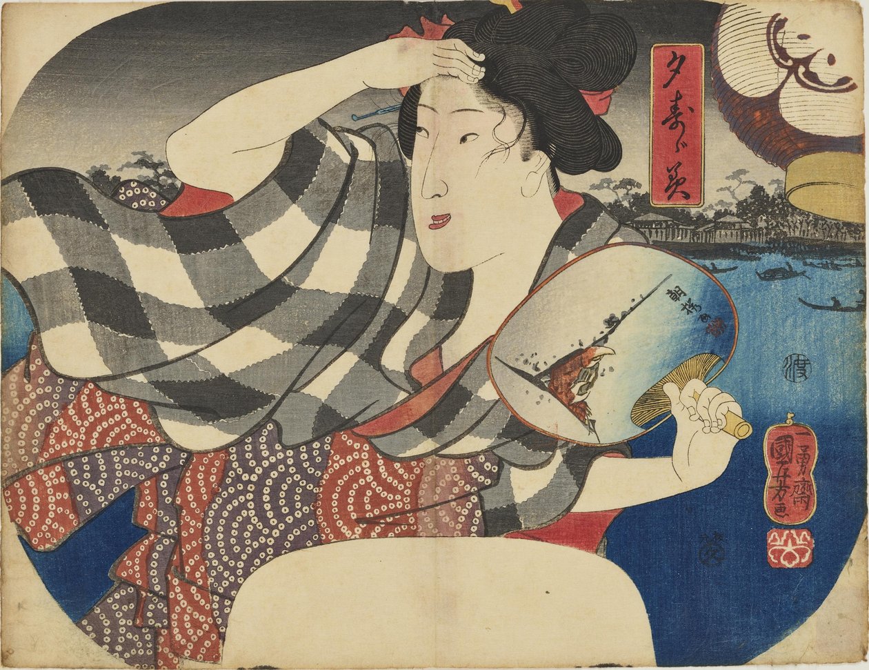 Nyter kveldskjøligheten av Utagawa Kuniyoshi