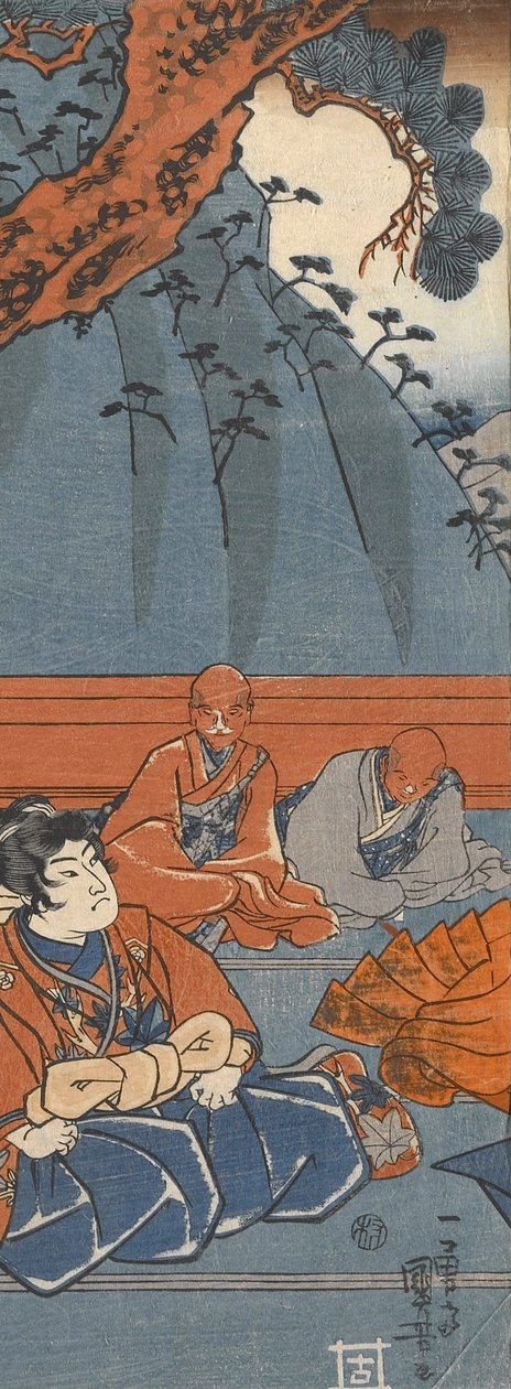 Hakoōmaru trifft Kudō Suketsune av Utagawa Kuniyoshi