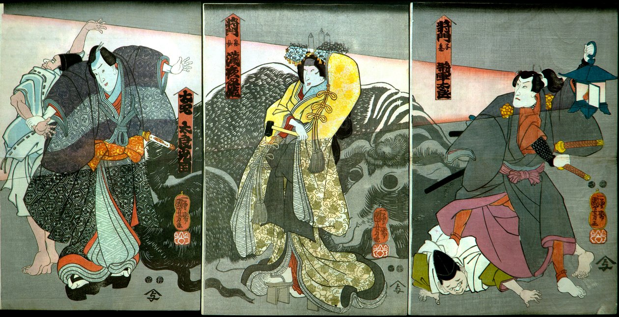 Ichikawa Danjurō VIII - Sonen til Masakado av Utagawa Kuniyoshi