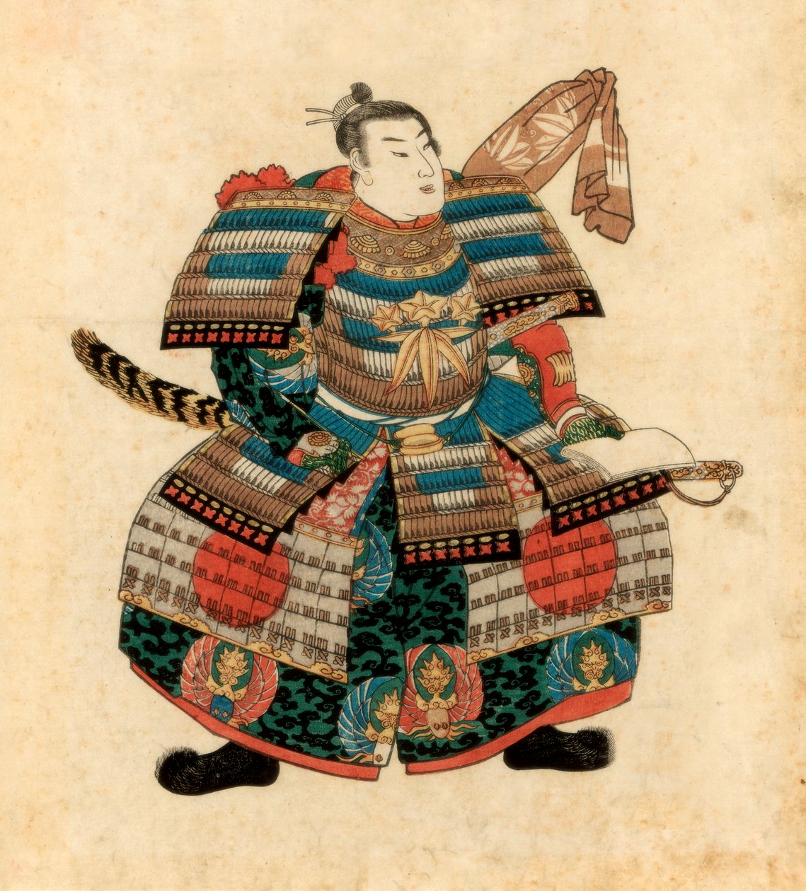 Japan sover japansk rord Minamoto no Yoritomo, 1845. av Utagawa Kuniyoshi
