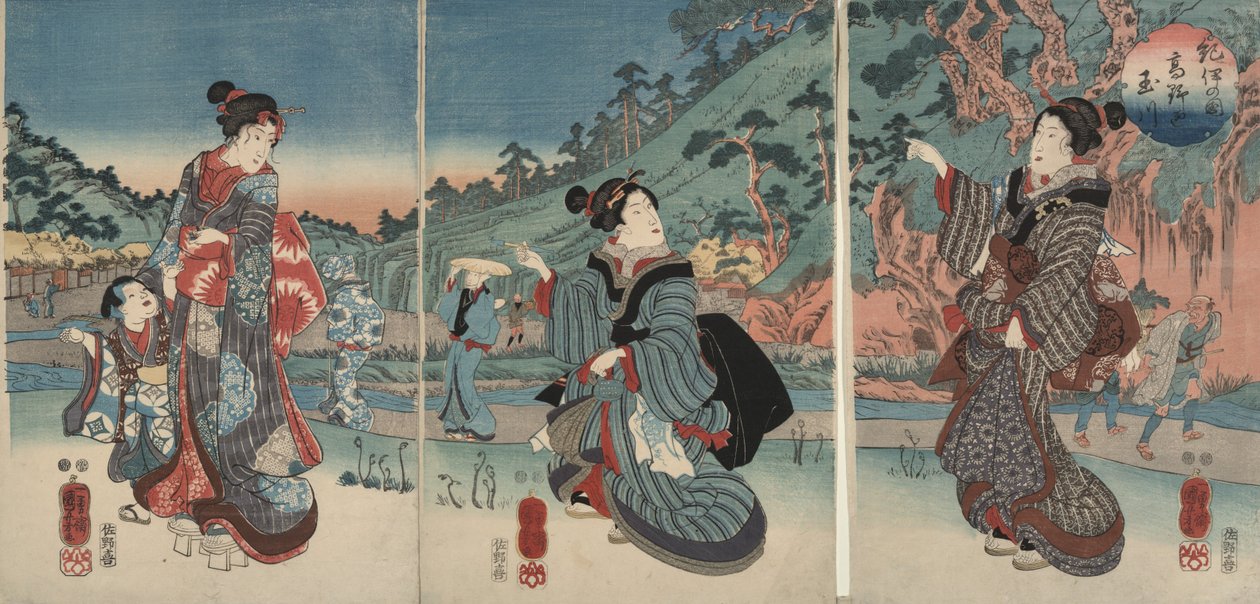 Juvel-elven ved Kōya i Kii-provinsen av Utagawa Kuniyoshi