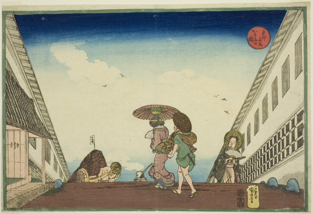 Kasumigaseki, fra serien "Famous Places in the Eastern Capital (Toto meisho)" av Utagawa Kuniyoshi