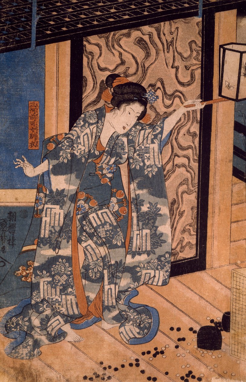 Nareginu, Zen Master of Mikawas Dow gh hand r, av Kuniyoshi Utagawa av Utagawa Kuniyoshi