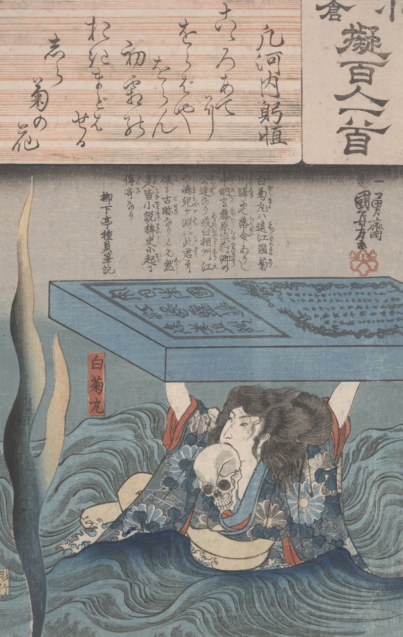 Ogura Imitation of the Hundred Poets av Utagawa Kuniyoshi