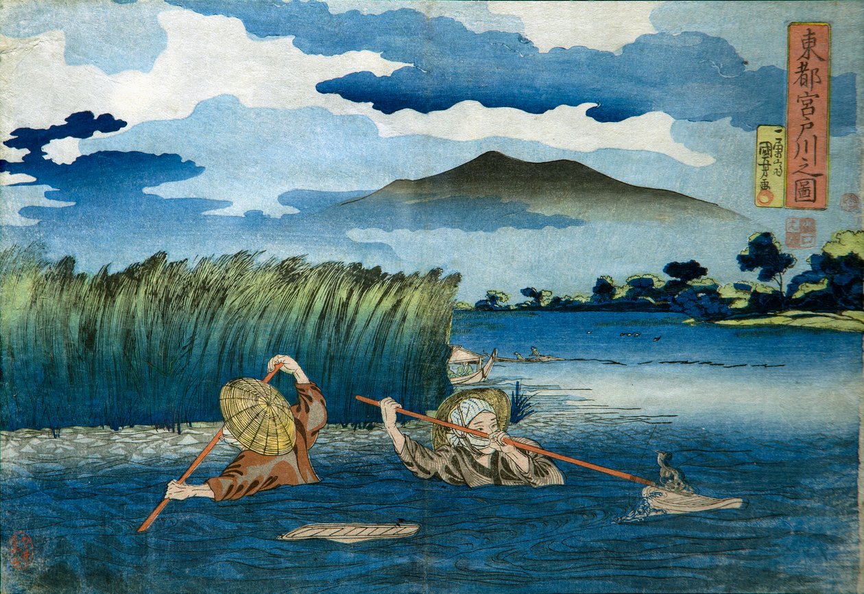 Bilde av Miyato-elven av Utagawa Kuniyoshi