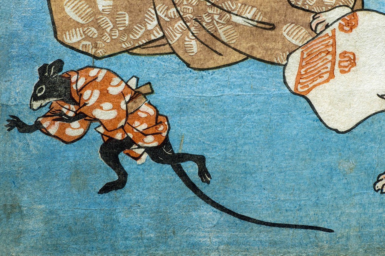 Ordspråk illustrert av katter (Tatoe zukushi no uchi), ca. 1852 av Utagawa Kuniyoshi