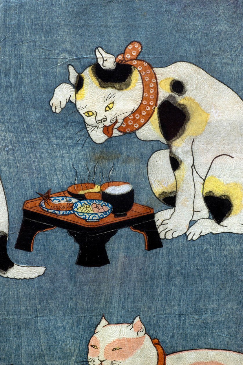 Ordspråk illustrert av katter (Tatoe zukushi no uchi), ca. 1852 av Utagawa Kuniyoshi