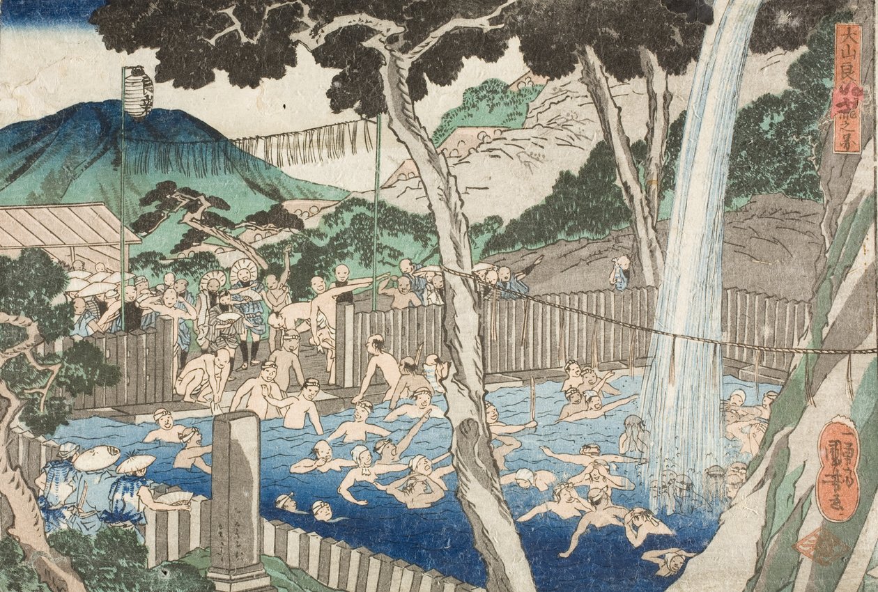 Rōben-fossen på Ōyama-fjellet av Utagawa Kuniyoshi