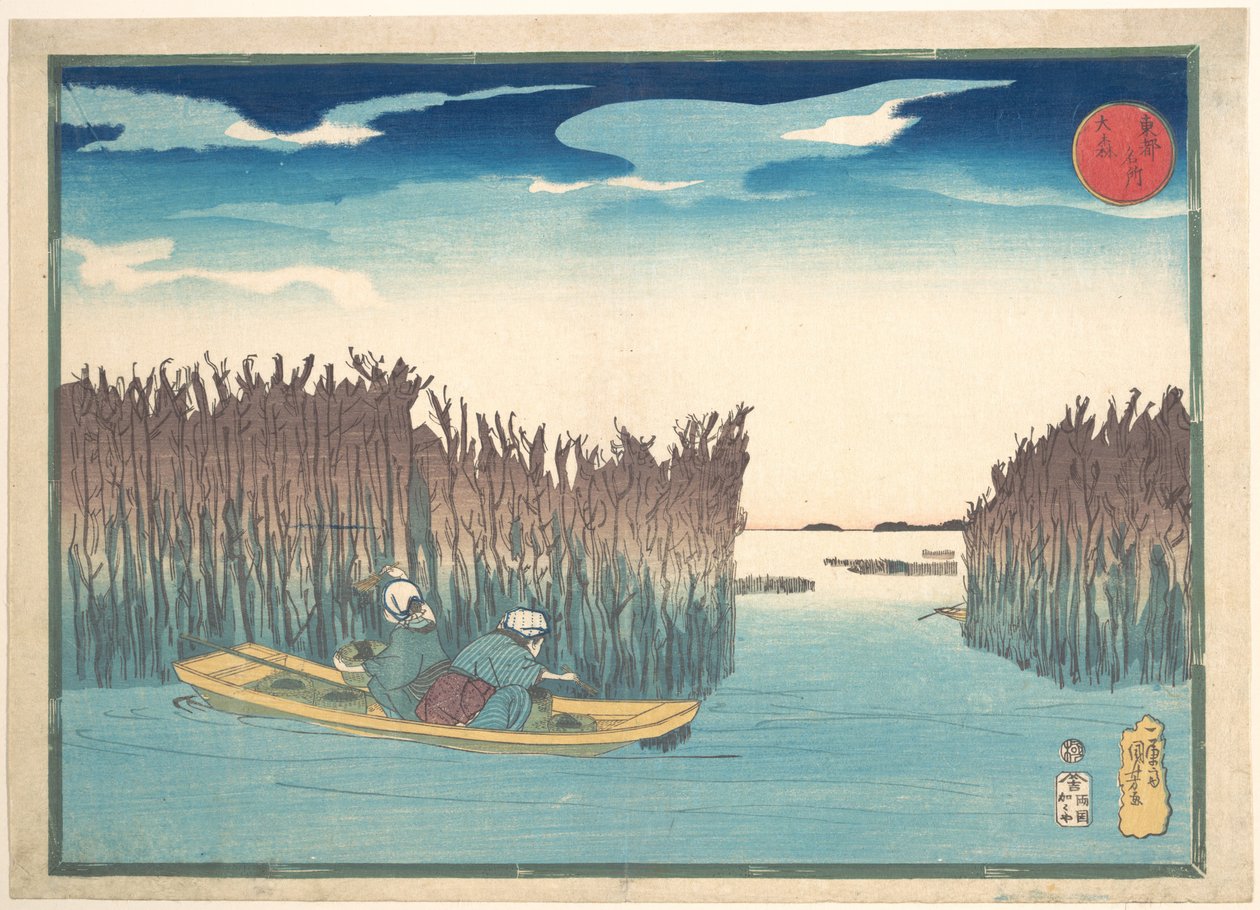 Tangplukkere ved Omori av Utagawa Kuniyoshi