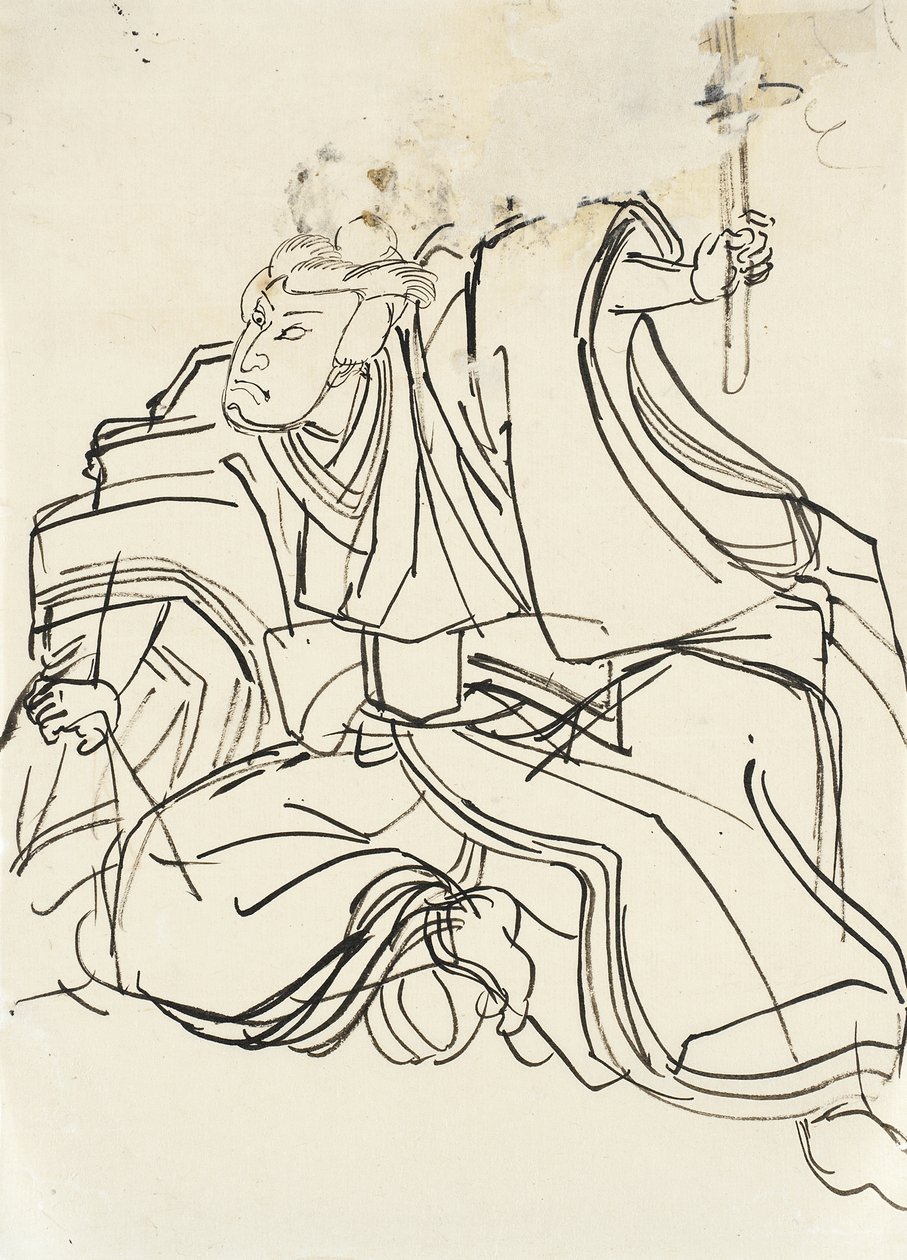 Skisse av en militærhelt av Utagawa Kuniyoshi