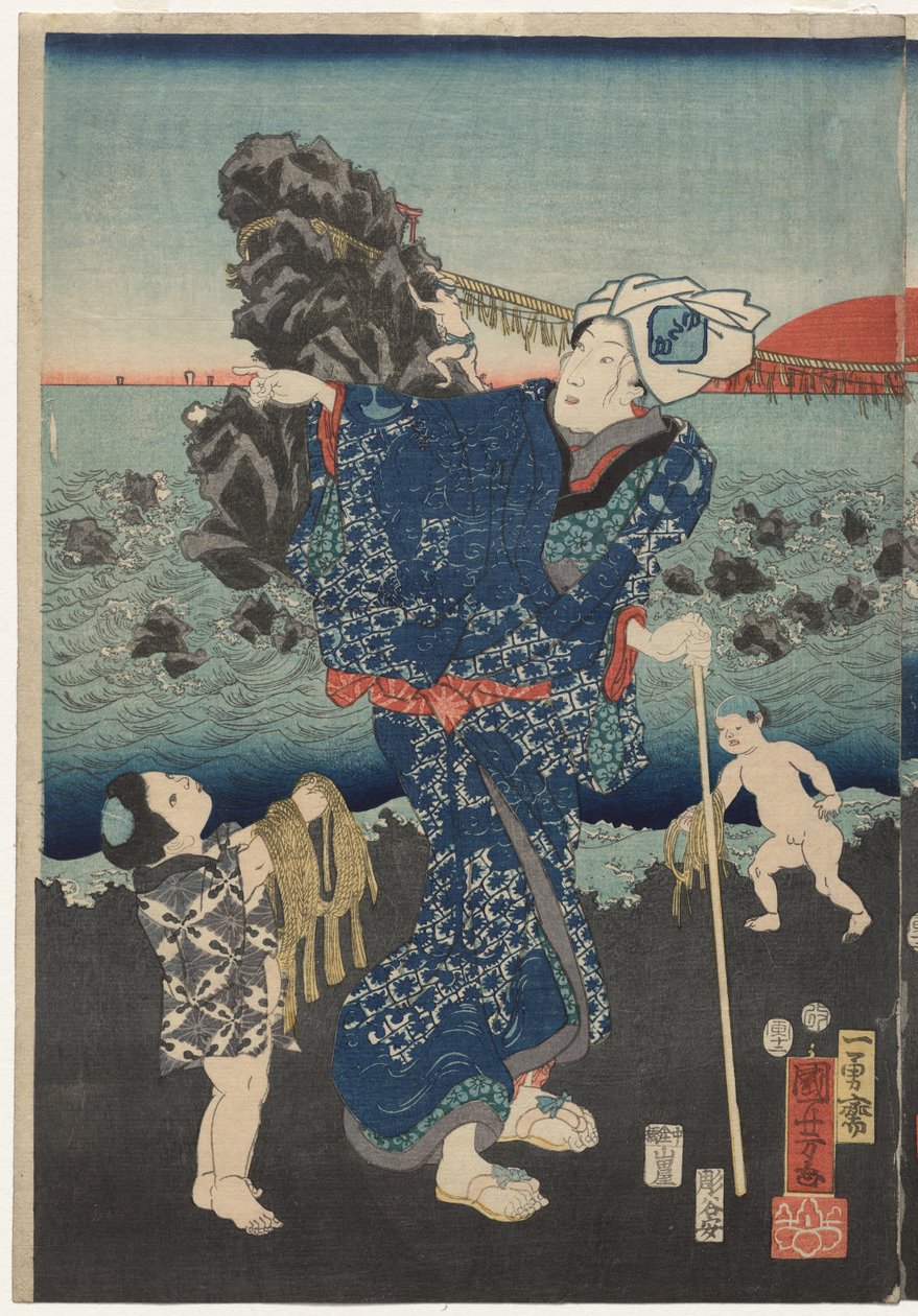 Soloppgang ved Futami Bay av Utagawa Kuniyoshi