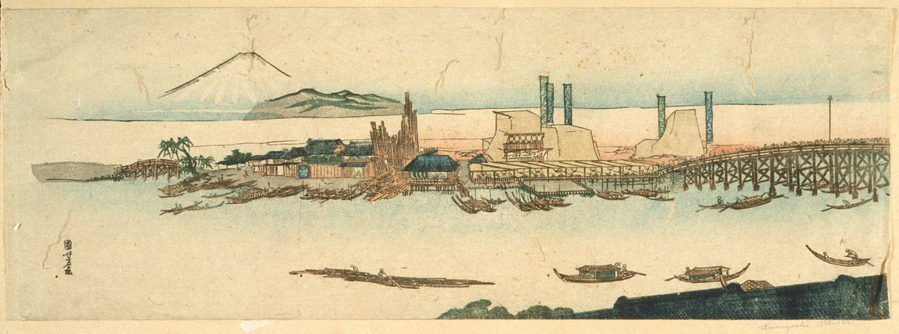 Scene ved Sumida-elven av Utagawa Kuniyoshi