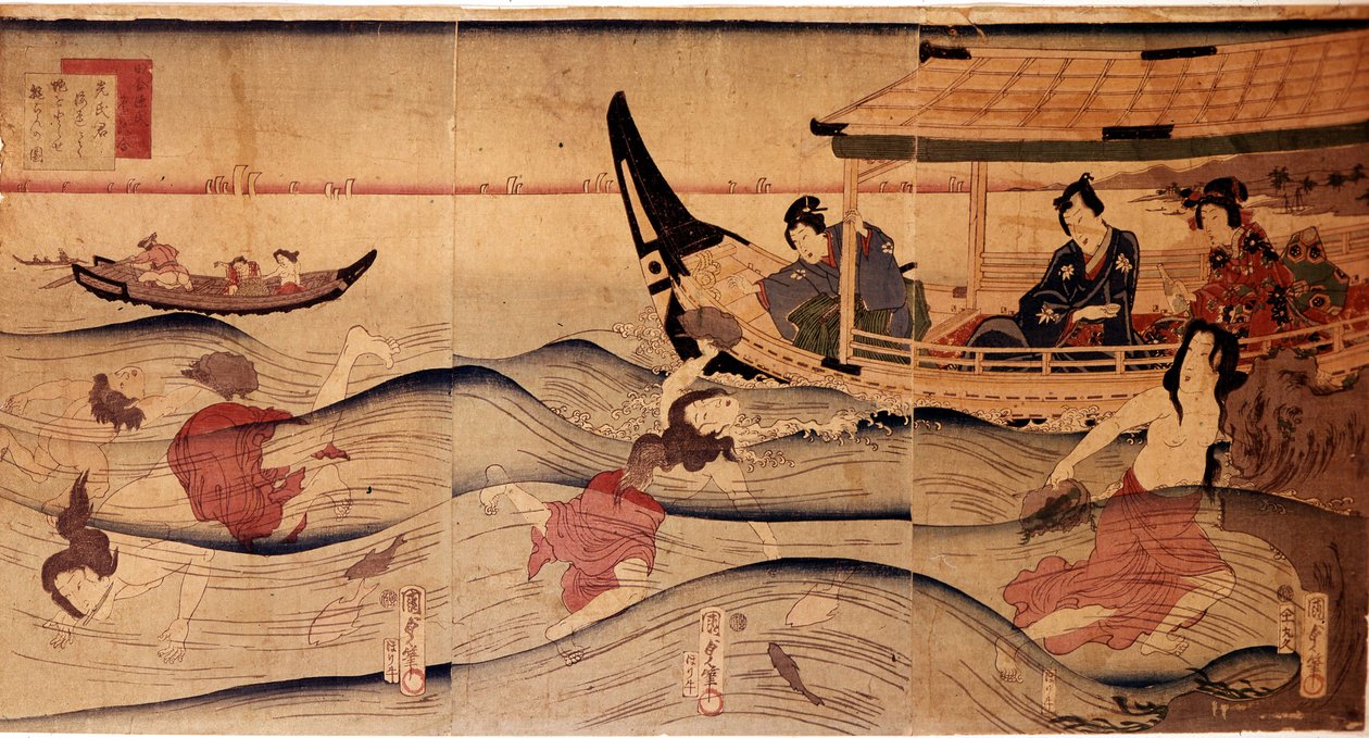 Hei Abba Ficain g. P Hayashi ts av Kuniyoshi Utagawa (v. 1797-1861) av Utagawa Kuniyoshi