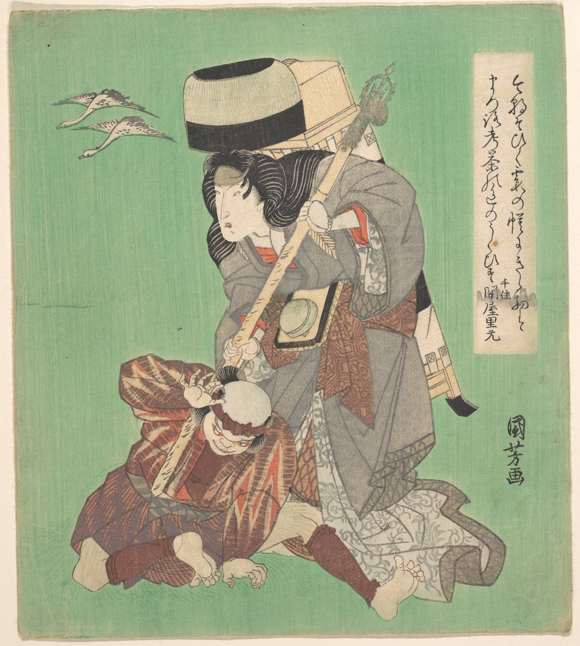 Teaterscene av Utagawa Kuniyoshi