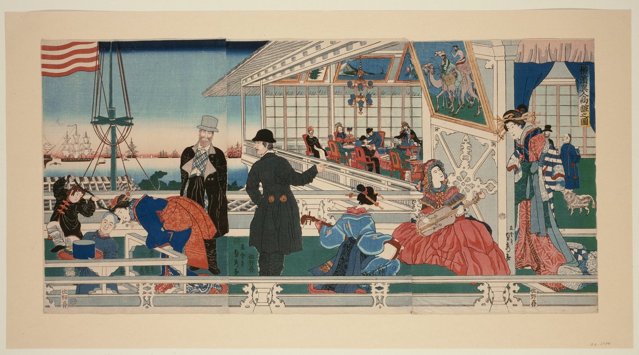 Et amerikansk Mel Kanche del 1 medlem Yokohama av Utagawa Sadahide