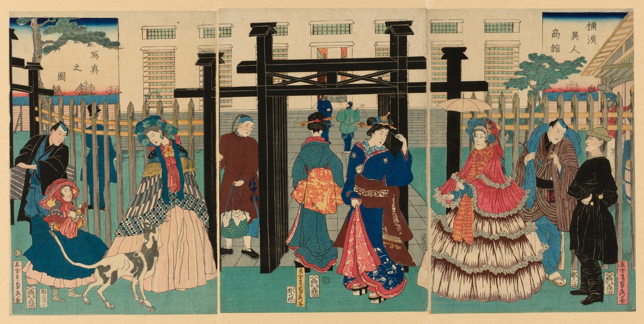 For eksempel Kanche Law Enforcer Yokohama (Yokohama stor mann som skriver) av Utagawa Sadahide