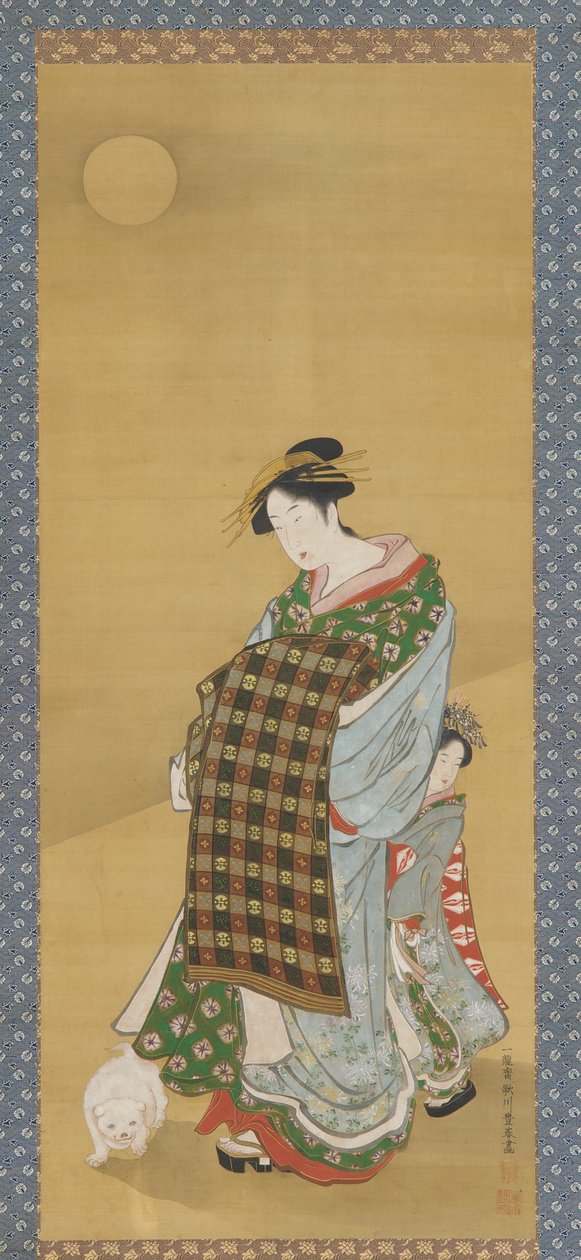 En kurtisane og hennes ledsager av Utagawa Toyoharu